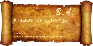 Budaházi Aglája névjegykártya